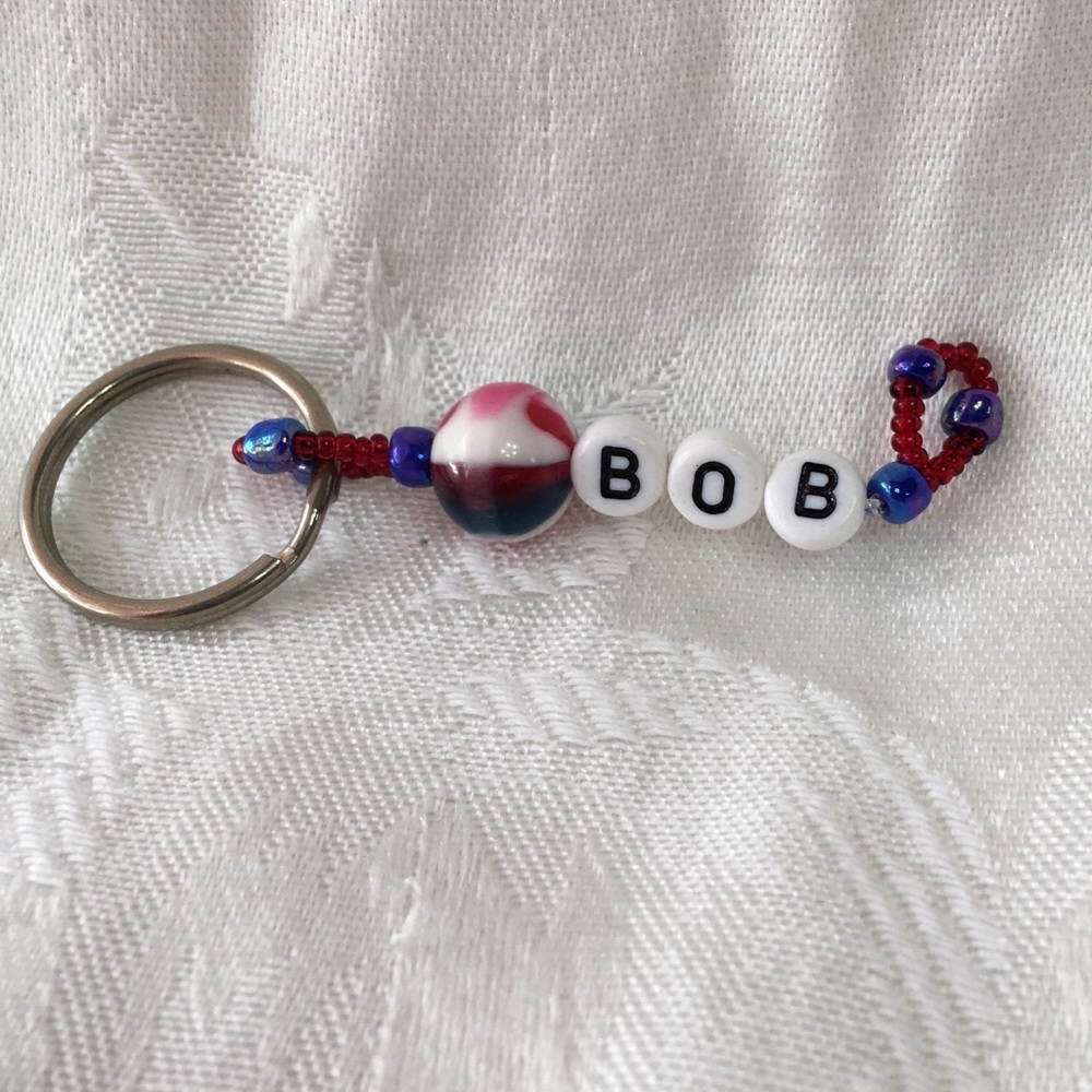 Bob personalized keychain-NEW-hand made